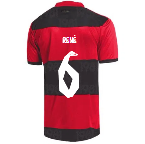 2021/22 Flamengo Home Kit Soccer Jersey RENÊ #6